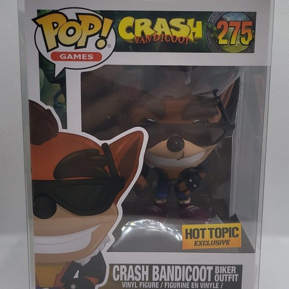 Crash Bandicoot Crash Bandicoot Biker Outfit Hot Topic Exclusive Funko Pop - Picture 1 of 10